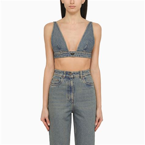 prada mom jeans|prada denim bralette.